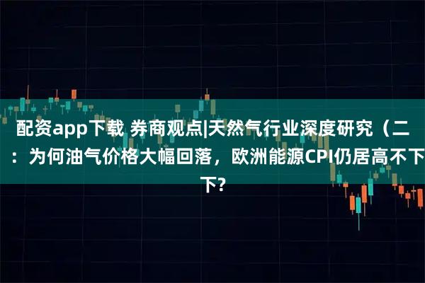 配资app下载 券商观点|天然气行业深度研究（二）：为何油气价格大幅回落，欧洲能源CPI仍居高不下?